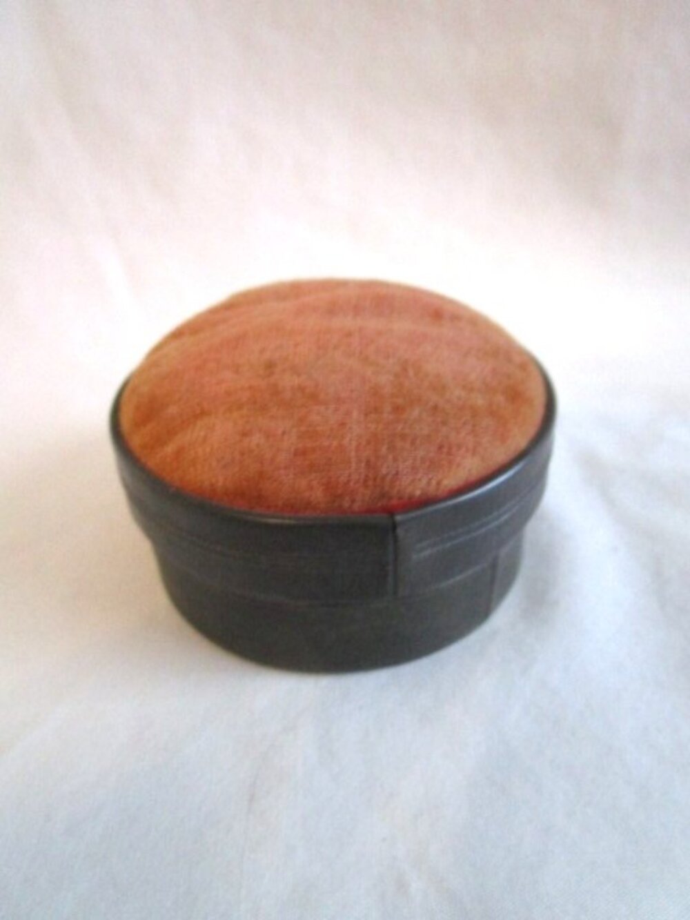 Vintage Round Pincushion Box Holder Made in Occupied Japan